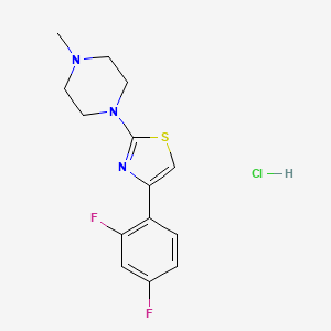 molecular formula C14H16ClF2N3S B7455605 4-(2,4-Difluorophenyl)-2-(4-methylpiperazin-1-yl)-1,3-thiazole;hydrochloride 