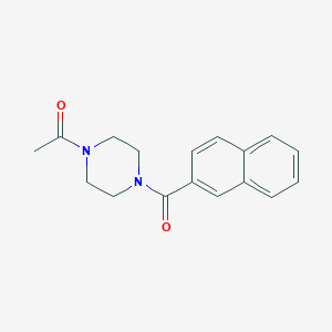 molecular formula C17H18N2O2 B7455620 1-[4-(Naphthalene-2-carbonyl)piperazin-1-yl]ethanone 