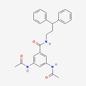 molecular formula C26H27N3O3 B7455645 3,5-diacetamido-N-(3,3-diphenylpropyl)benzamide 