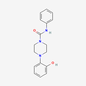 molecular formula C17H19N3O2 B7455656 4-(2-hydroxyphenyl)-N-phenylpiperazine-1-carboxamide 