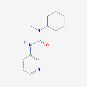 molecular formula C13H19N3O B7455670 1-Cyclohexyl-1-methyl-3-pyridin-3-ylurea 