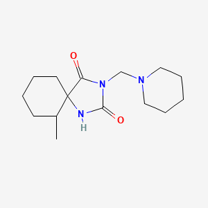 molecular formula C15H25N3O2 B7455688 6-Methyl-3-(piperidin-1-ylmethyl)-1,3-diazaspiro[4.5]decane-2,4-dione 