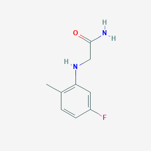 molecular formula C9H11FN2O B7455695 2-(5-Fluoro-2-methylanilino)acetamide 