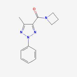 molecular formula C13H14N4O B7455702 Azetidin-1-yl-(5-methyl-2-phenyltriazol-4-yl)methanone 