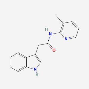 molecular formula C16H15N3O B7455722 2-(1H-indol-3-yl)-N-(3-methylpyridin-2-yl)acetamide 