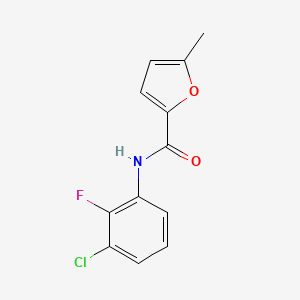 molecular formula C12H9ClFNO2 B7455734 N-(3-chloro-2-fluorophenyl)-5-methylfuran-2-carboxamide 