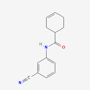 molecular formula C14H14N2O B7455742 N-(3-cyanophenyl)cyclohex-3-ene-1-carboxamide 