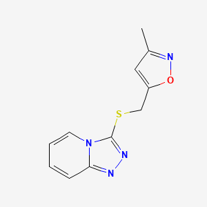 molecular formula C11H10N4OS B7455764 3-{[(3-Methyl-1,2-Oxazol-5-Yl)methyl]sulfanyl}[1,2,4]triazolo[4,3-A]pyridine 