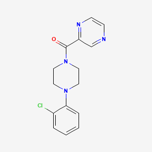 molecular formula C15H15ClN4O B7455781 [4-(2-Chlorophenyl)piperazin-1-yl]-pyrazin-2-ylmethanone 