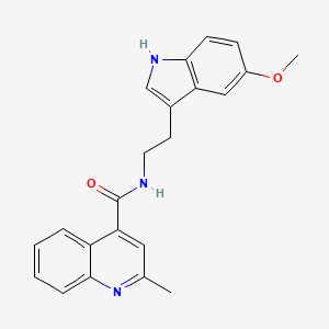 molecular formula C22H21N3O2 B7455789 N-[2-(5-methoxy-1H-indol-3-yl)ethyl]-2-methylquinoline-4-carboxamide 