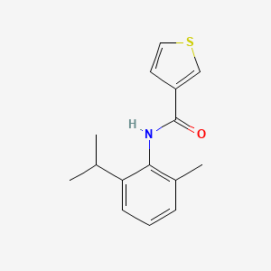 molecular formula C15H17NOS B7455831 N-(2-methyl-6-propan-2-ylphenyl)thiophene-3-carboxamide 