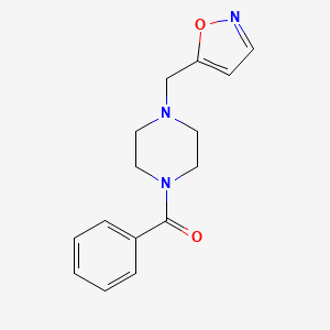 molecular formula C15H17N3O2 B7455838 [4-(1,2-Oxazol-5-ylmethyl)piperazin-1-yl]-phenylmethanone 