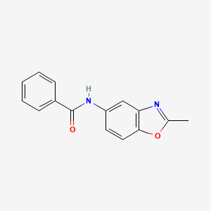 molecular formula C15H12N2O2 B7455857 N-(2-methyl-1,3-benzoxazol-5-yl)benzamide 