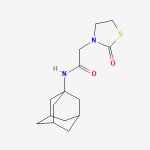 molecular formula C15H22N2O2S B7455862 N-(1-adamantyl)-2-(2-oxo-1,3-thiazolidin-3-yl)acetamide 