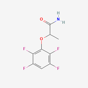 molecular formula C9H7F4NO2 B7455881 2-(2,3,5,6-Tetrafluorophenoxy)propanamide 