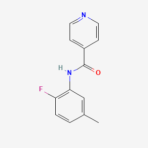 molecular formula C13H11FN2O B7455899 N-(2-fluoro-5-methylphenyl)pyridine-4-carboxamide 