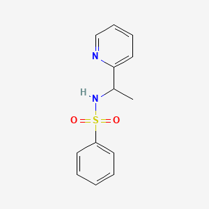 molecular formula C13H14N2O2S B7455913 N-(1-pyridin-2-ylethyl)benzenesulfonamide 