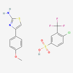 4-Chloro-3-(trifluoromethyl)benzenesulfonic acid;4-(4-methoxyphenyl)-1,3-thiazol-2-amine