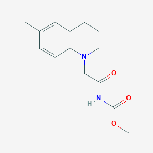 molecular formula C14H18N2O3 B7455939 methyl N-[2-(6-methyl-3,4-dihydro-2H-quinolin-1-yl)acetyl]carbamate 