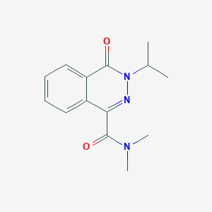 molecular formula C14H17N3O2 B7455951 N,N-dimethyl-4-oxo-3-propan-2-ylphthalazine-1-carboxamide 