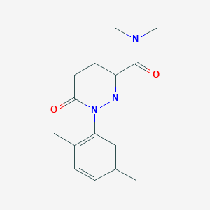 molecular formula C15H19N3O2 B7455959 1-(2,5-dimethylphenyl)-N,N-dimethyl-6-oxo-4,5-dihydropyridazine-3-carboxamide 