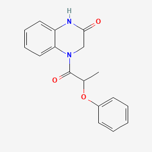 molecular formula C17H16N2O3 B7455965 4-(2-Phenoxypropanoyl)-1,3-dihydroquinoxalin-2-one 