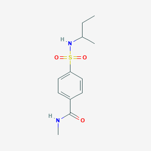 molecular formula C12H18N2O3S B7455975 4-(butan-2-ylsulfamoyl)-N-methylbenzamide 