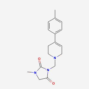 1-methyl-3-[[4-(4-methylphenyl)-3,6-dihydro-2H-pyridin-1-yl]methyl]imidazolidine-2,4-dione