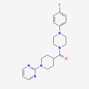 molecular formula C20H24FN5O B7455982 [4-(4-Fluorophenyl)piperazin-1-yl][1-(pyrimidin-2-yl)piperidin-4-yl]methanone 