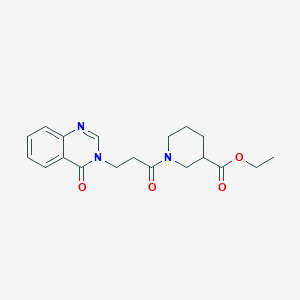 molecular formula C19H23N3O4 B7455989 ethyl 1-(3-(4-oxoquinazolin-3(4H)-yl)propanoyl)piperidine-3-carboxylate 