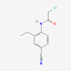 molecular formula C11H11ClN2O B7456066 2-Chloro-N-(4-cyano-2-ethylphenyl)acetamide 
