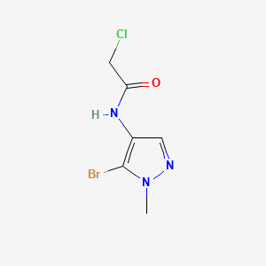 molecular formula C6H7BrClN3O B7456083 n-(5-Bromo-1-methyl-1h-pyrazol-4-yl)-2-chloroacetamide 