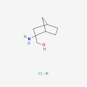 molecular formula C8H16ClNO B7456103 {2-Aminobicyclo[2.2.1]heptan-2-yl}methanol hydrochloride 
