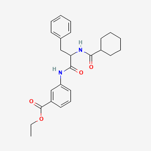 molecular formula C25H30N2O4 B7456115 ethyl 3-{[N-(cyclohexylcarbonyl)phenylalanyl]amino}benzoate 