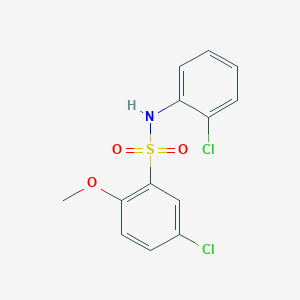 molecular formula C13H11Cl2NO3S B7456148 5-chloro-N-(2-chlorophenyl)-2-methoxybenzenesulfonamide 