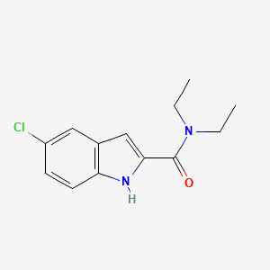 molecular formula C13H15ClN2O B7456160 5-chloro-N,N-diethyl-1H-indole-2-carboxamide 
