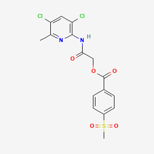 molecular formula C16H14Cl2N2O5S B7456180 [2-[(3,5-Dichloro-6-methylpyridin-2-yl)amino]-2-oxoethyl] 4-methylsulfonylbenzoate 