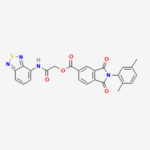 molecular formula C25H18N4O5S B7456212 [2-(2,1,3-Benzothiadiazol-4-ylamino)-2-oxoethyl] 2-(2,5-dimethylphenyl)-1,3-dioxoisoindole-5-carboxylate 