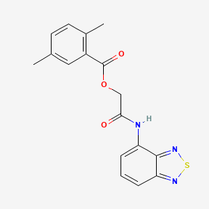 molecular formula C17H15N3O3S B7456277 [2-(2,1,3-Benzothiadiazol-4-ylamino)-2-oxoethyl] 2,5-dimethylbenzoate 