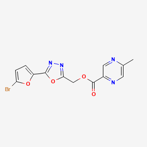 [5-(5-Bromofuran-2-yl)-1,3,4-oxadiazol-2-yl]methyl 5-methylpyrazine-2-carboxylate