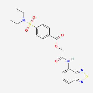molecular formula C19H20N4O5S2 B7456298 [2-(2,1,3-Benzothiadiazol-4-ylamino)-2-oxoethyl] 4-(diethylsulfamoyl)benzoate 