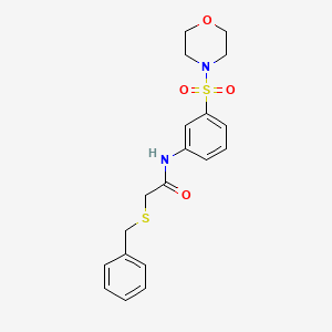 molecular formula C19H22N2O4S2 B7456304 2-benzylsulfanyl-N-(3-morpholin-4-ylsulfonylphenyl)acetamide 