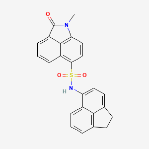 molecular formula C24H18N2O3S B7456319 N-(1,2-dihydroacenaphthylen-5-yl)-1-methyl-2-oxobenzo[cd]indole-6-sulfonamide 