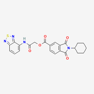 molecular formula C23H20N4O5S B7456322 [2-(2,1,3-Benzothiadiazol-4-ylamino)-2-oxoethyl] 2-cyclohexyl-1,3-dioxoisoindole-5-carboxylate 