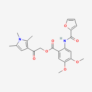 molecular formula C23H24N2O7 B7456335 [2-Oxo-2-(1,2,5-trimethylpyrrol-3-yl)ethyl] 2-(furan-2-carbonylamino)-4,5-dimethoxybenzoate 