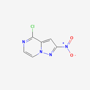 molecular formula C6H3ClN4O2 B7456346 4-氯-2-硝基吡唑并[1,5-A]吡嗪 