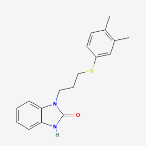 molecular formula C18H20N2OS B7456348 3-[3-(3,4-dimethylphenyl)sulfanylpropyl]-1H-benzimidazol-2-one 