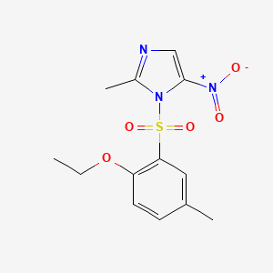 molecular formula C13H15N3O5S B7456358 1-(2-ethoxy-5-methylbenzenesulfonyl)-2-methyl-5-nitro-1H-imidazole 