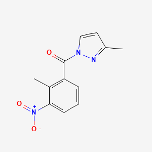 molecular formula C12H11N3O3 B7456361 3-methyl-1-(2-methyl-3-nitrobenzoyl)-1H-pyrazole 
