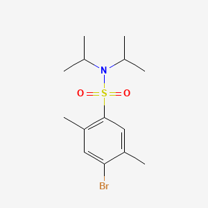 molecular formula C14H22BrNO2S B7456377 4-bromo-2,5-dimethyl-N,N-bis(propan-2-yl)benzene-1-sulfonamide 
